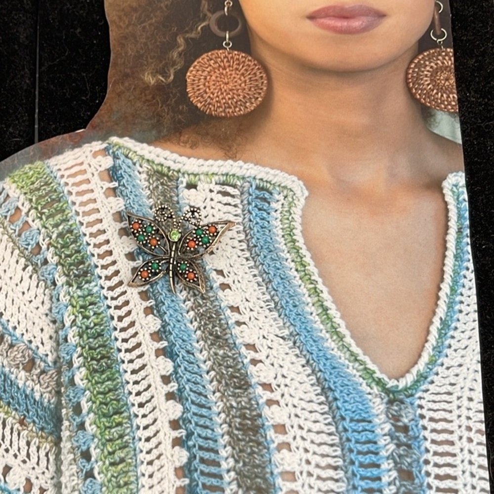 Sarah Coventry Signed Vintage Embellished Small Butterfly. MA